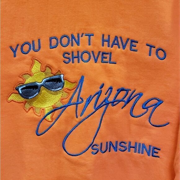 Women's Bright Orange Arizona Sweatshirt Sz 2XL - Picture 1 of 3